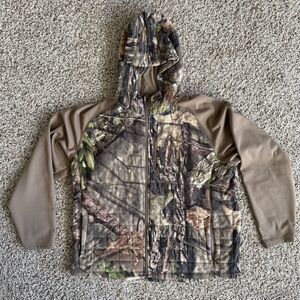 Cabelas 4Most Windshear Fleece Hybrid Hunting Jacket 2XL Mossy Oak Primaloft